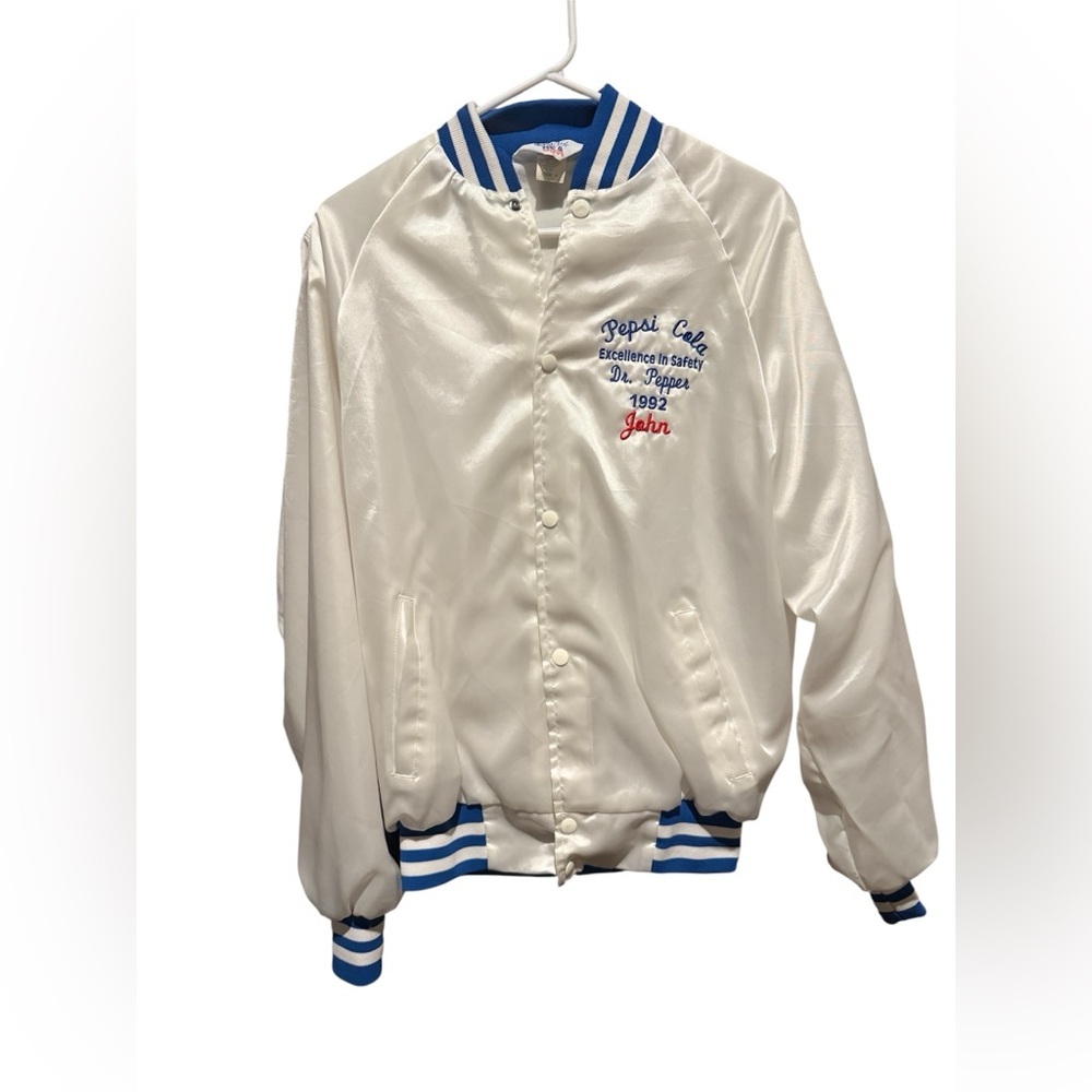 VINTAGE PEPSI CO BOMBER SATIN JACKET / Large / JOHN / PTP-23”